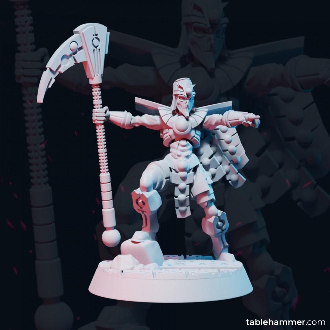 Necroyd Tomb Lord – Leader with scythe and pointing arm