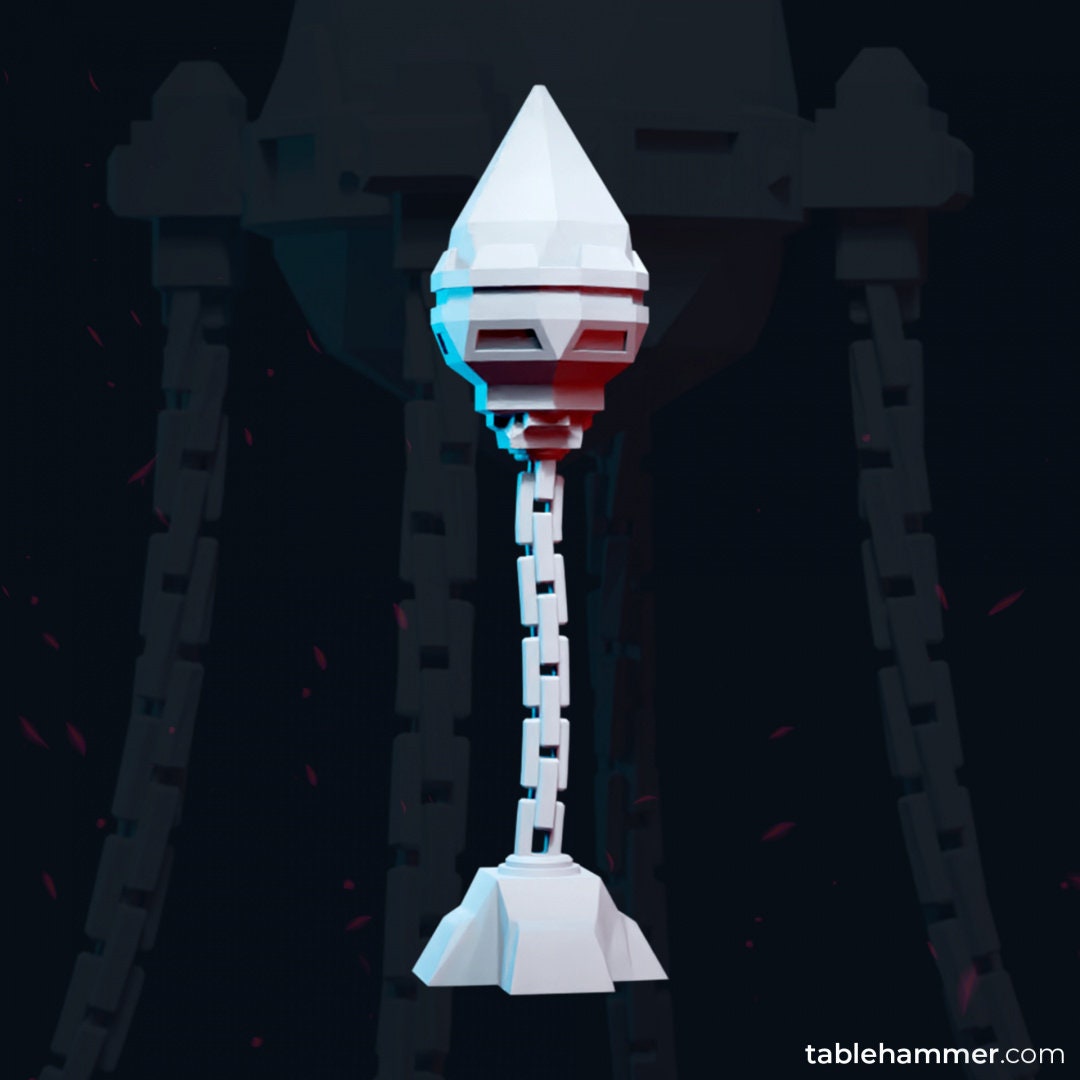 Floating chained energy crystals