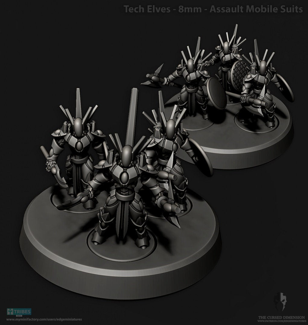 Tech Elves - Assault Mobile Suits - 8mm