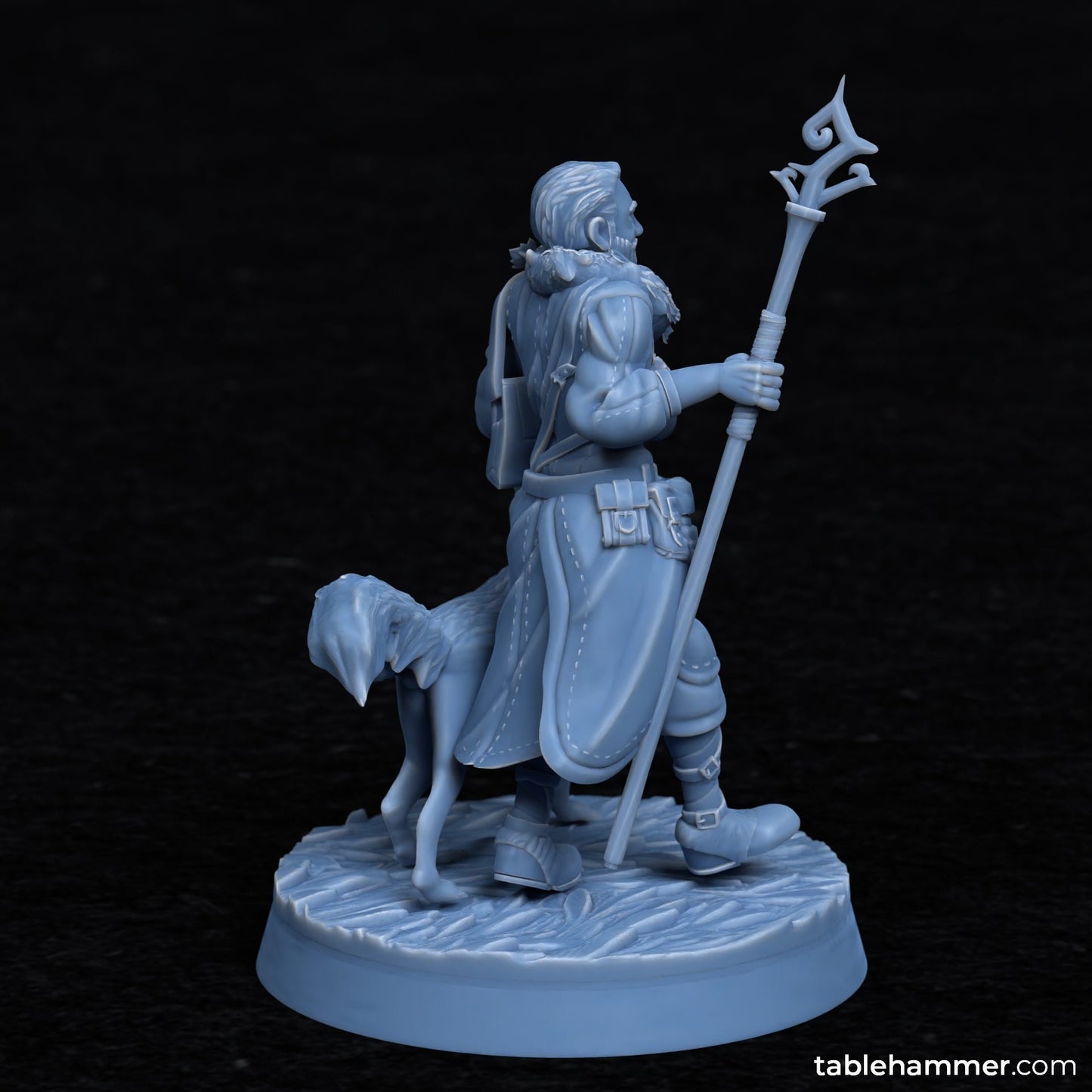 Johan Wildheart with dog companion