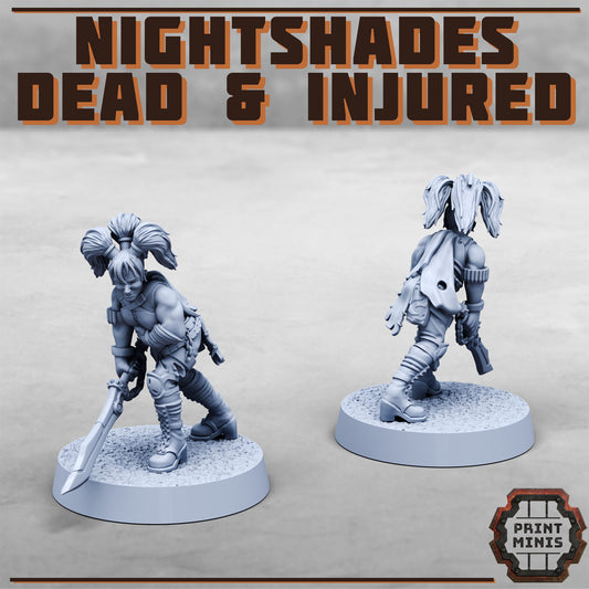 Bitter Nightshades - dead and injured