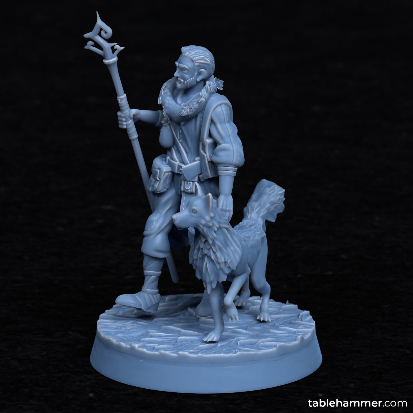 Johan Wildheart with dog companion