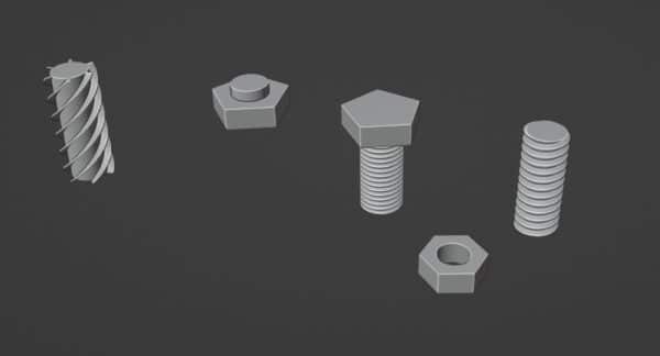 Nuts and Bolts - Print in Bulk for Basing